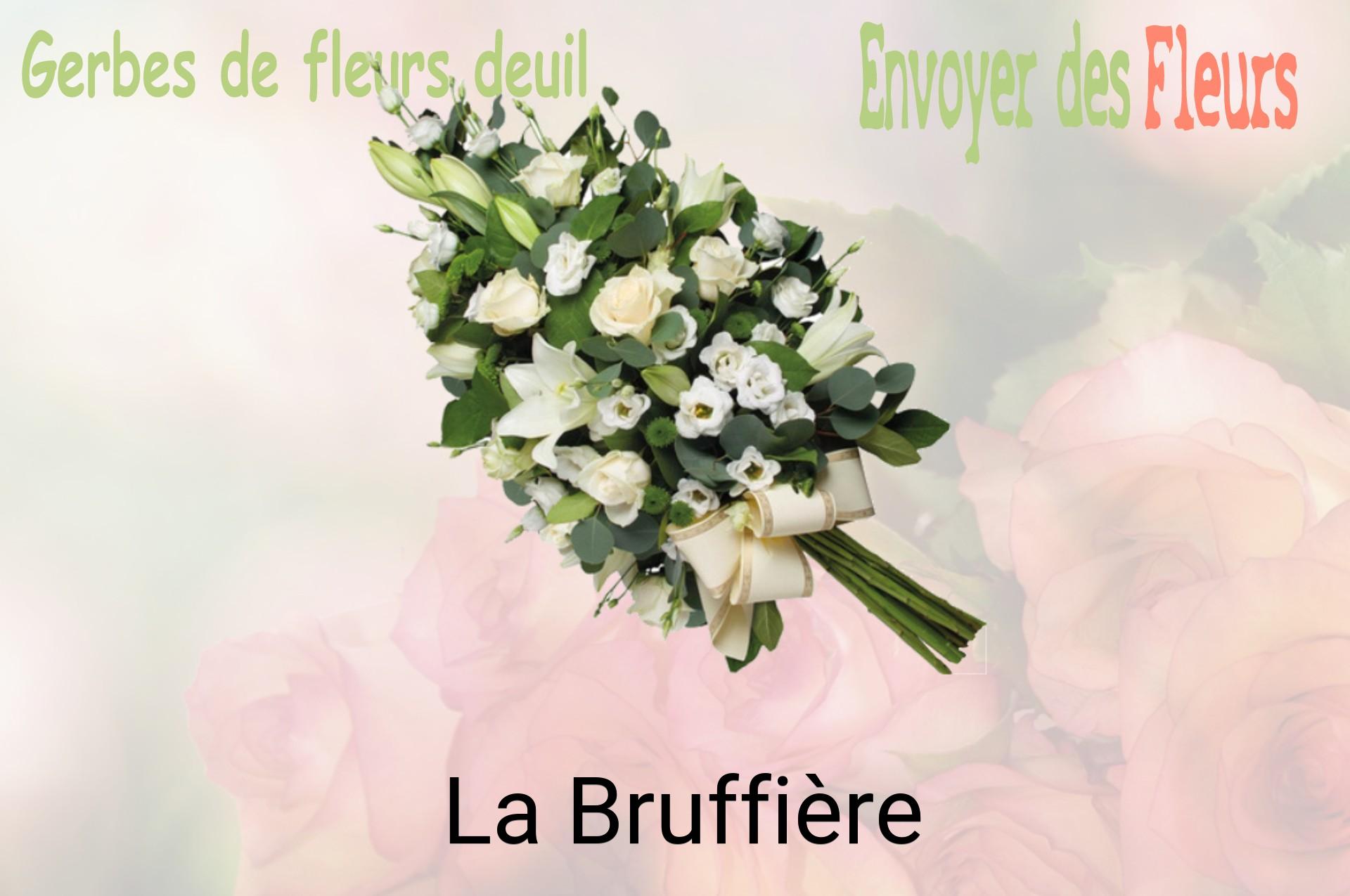 Gerbe de fleurs de deuil livrée à La Bruffière